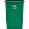 Global Industrial Rectangle Recycling Green, Plastic 261902RGN - alternate 2